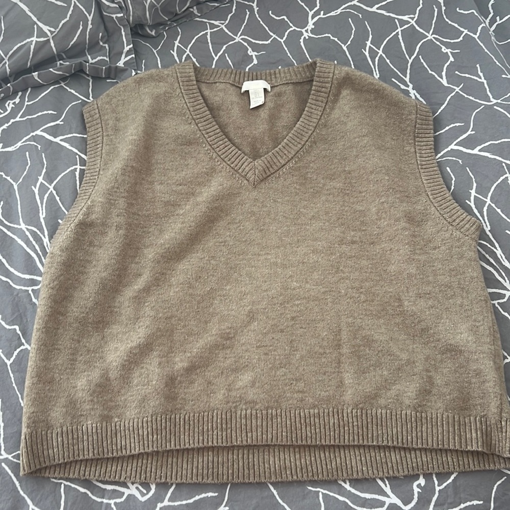 Tan/brown HM sweater vest.